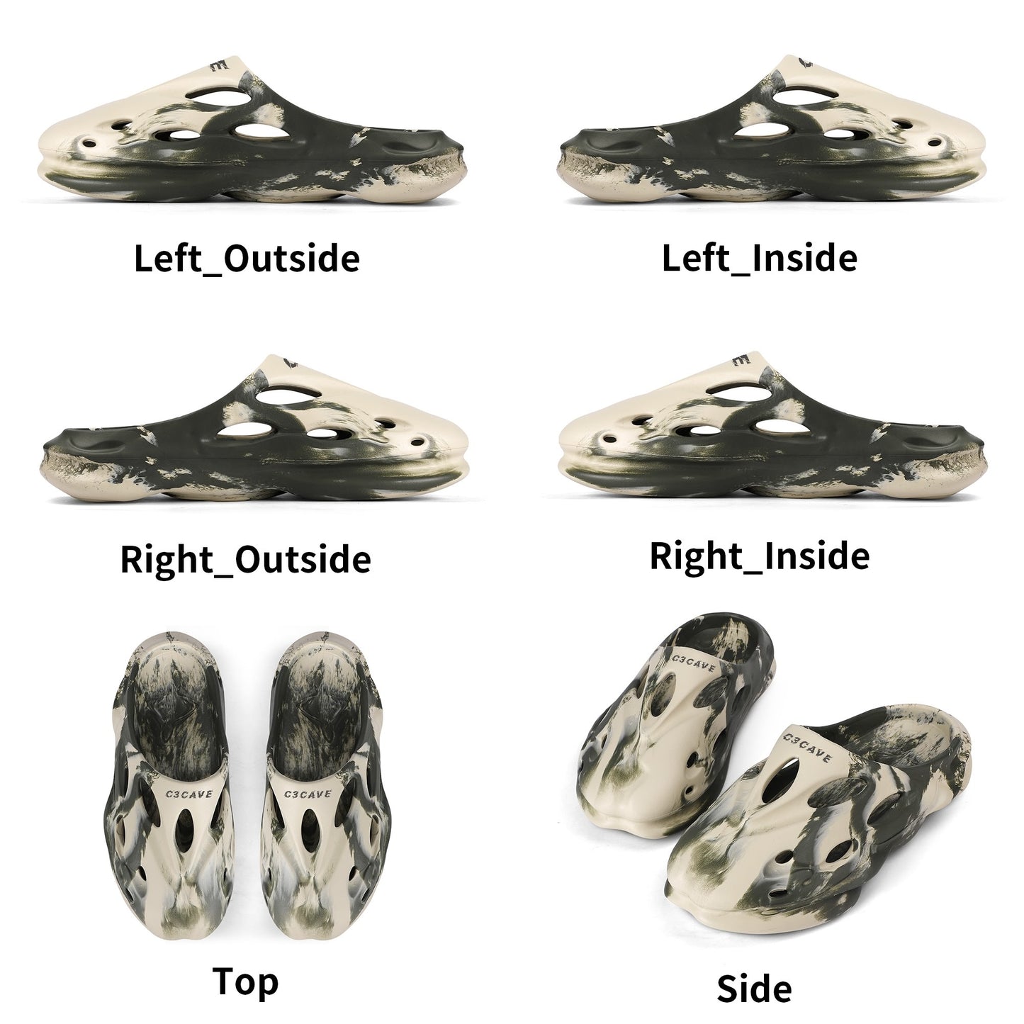 C3CAVE comfortable two-tone Hollow Out shoes
