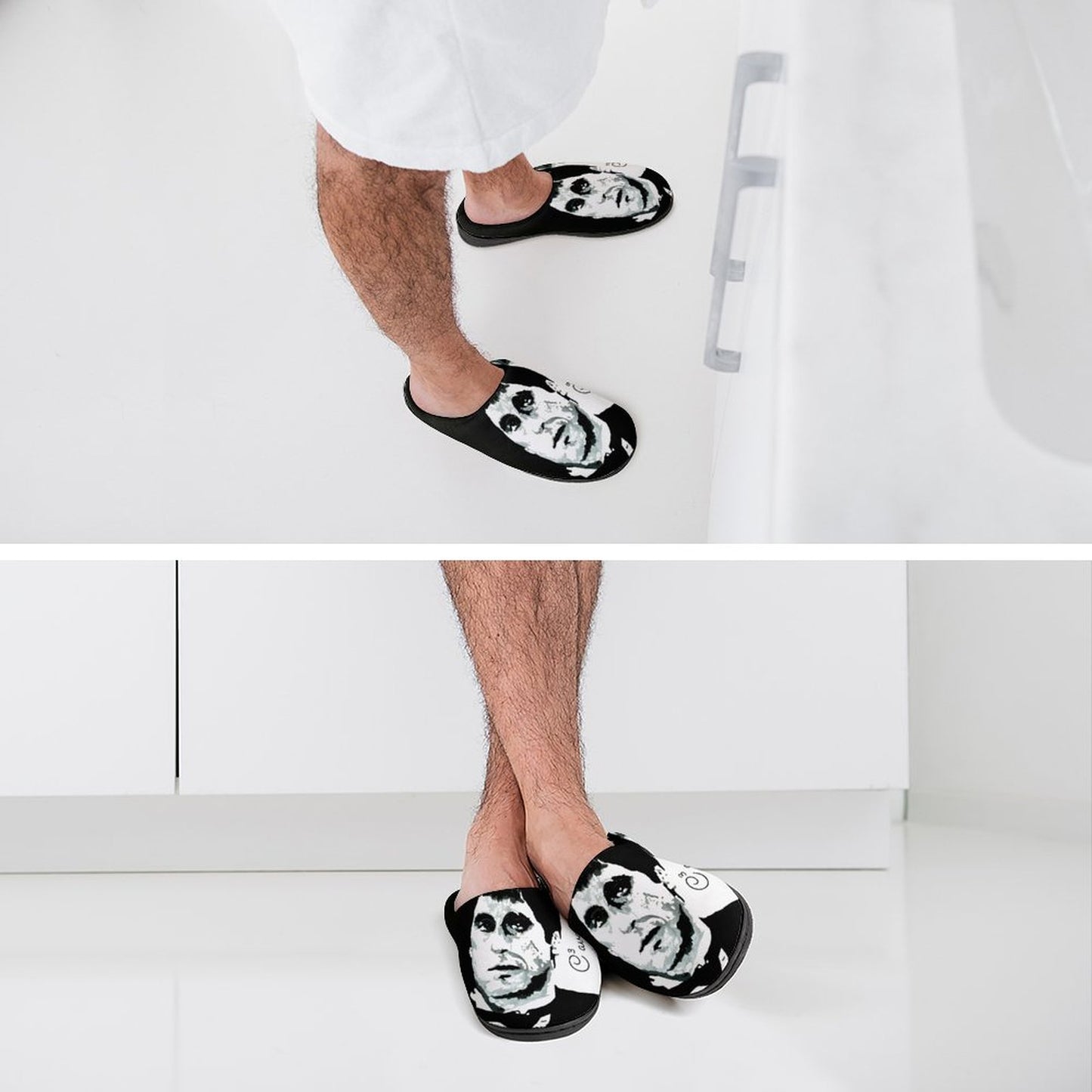 C3 Cave Al Pacino Painting printed on Men's Cotton Slippers