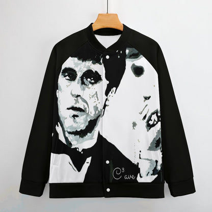 C3 Cave Al Pacino painting printed on Men's Baseball Jacket