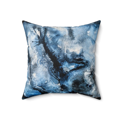 Faux Suede Square Pillow - Watercolor