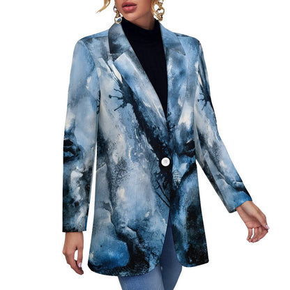 C3 Cave 'Watercolour Storm' Women's Statement Blazer polyester