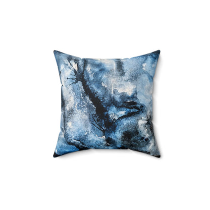 Faux Suede Square Pillow - Watercolor