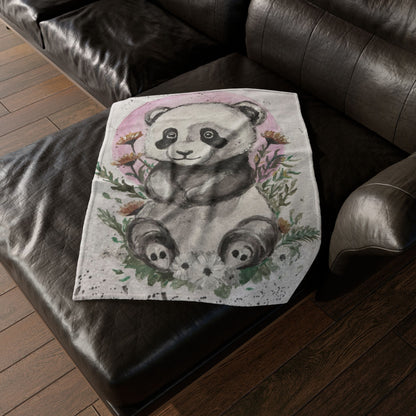 Soft Polyester Blanket Panda