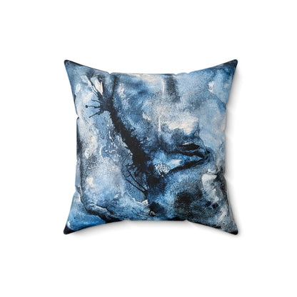 Faux Suede Square Pillow - Watercolor