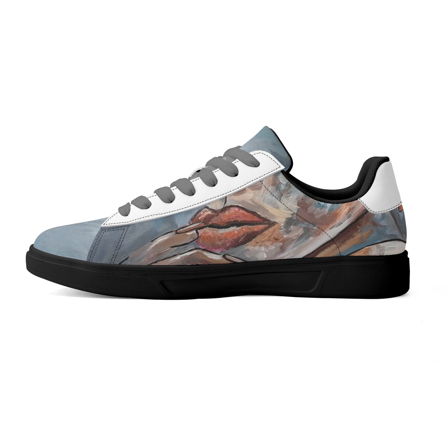 POSER PAINTING Adult Lightweight Brand Low Top Leather Skateboard kicks leather