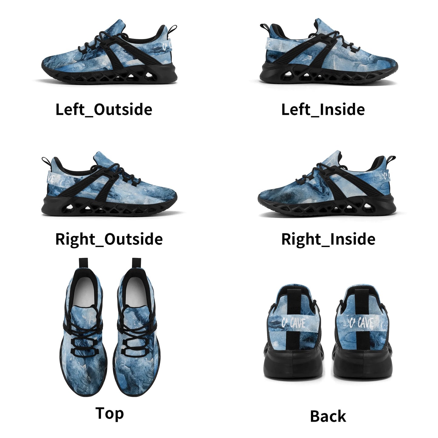C3 Cave 'Watercolour storm' Mens MD Sport Trainers
