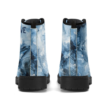 C3 Cave Mens 'Watercolour Storm' Leather Boots