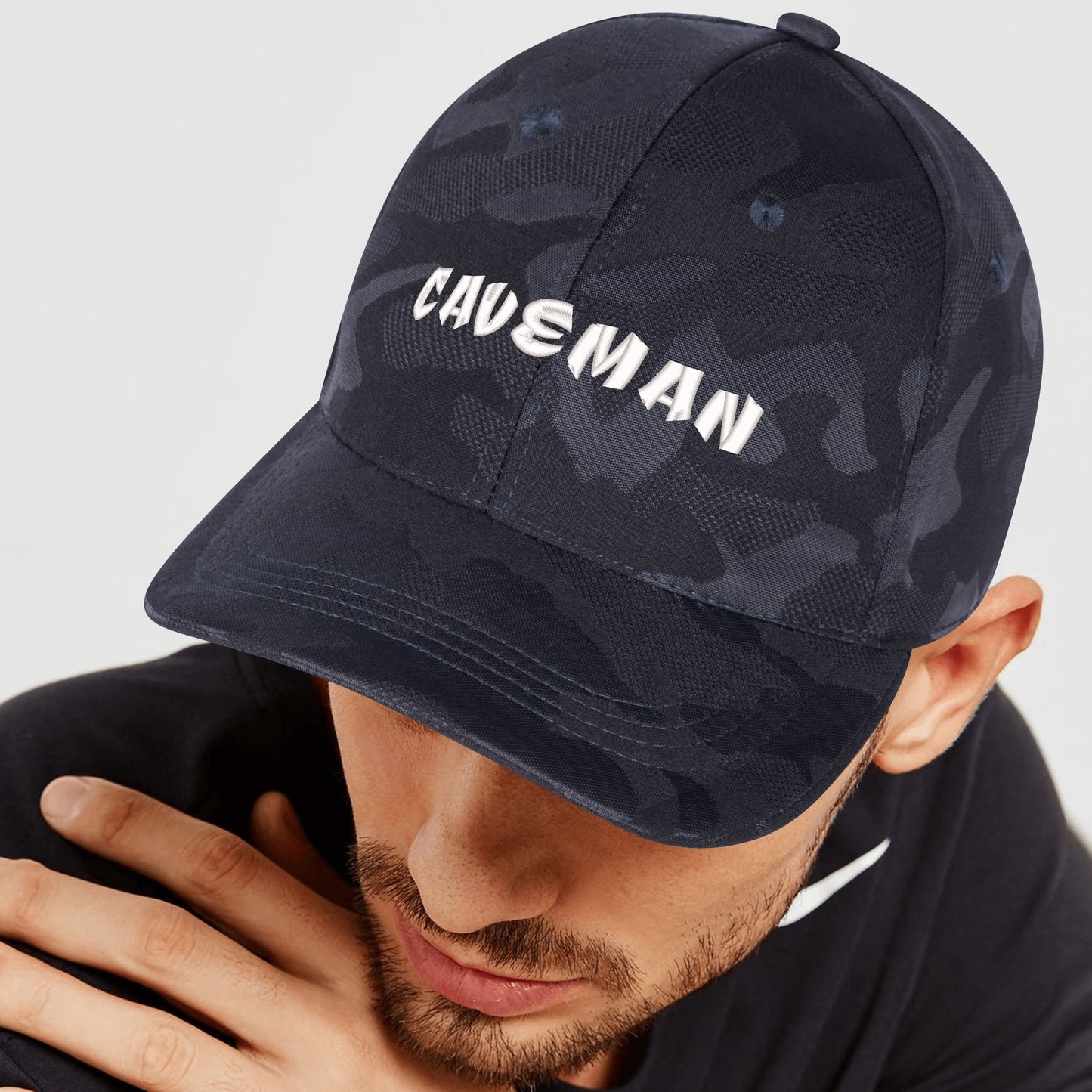 C3 Cave CaveMan  Embroidered Sports Camo Cap