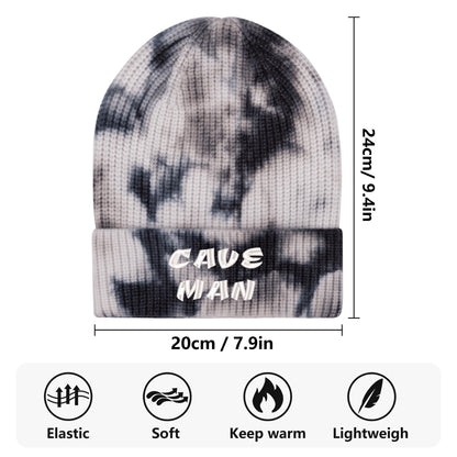 Mans Caveman Beanie in creative font