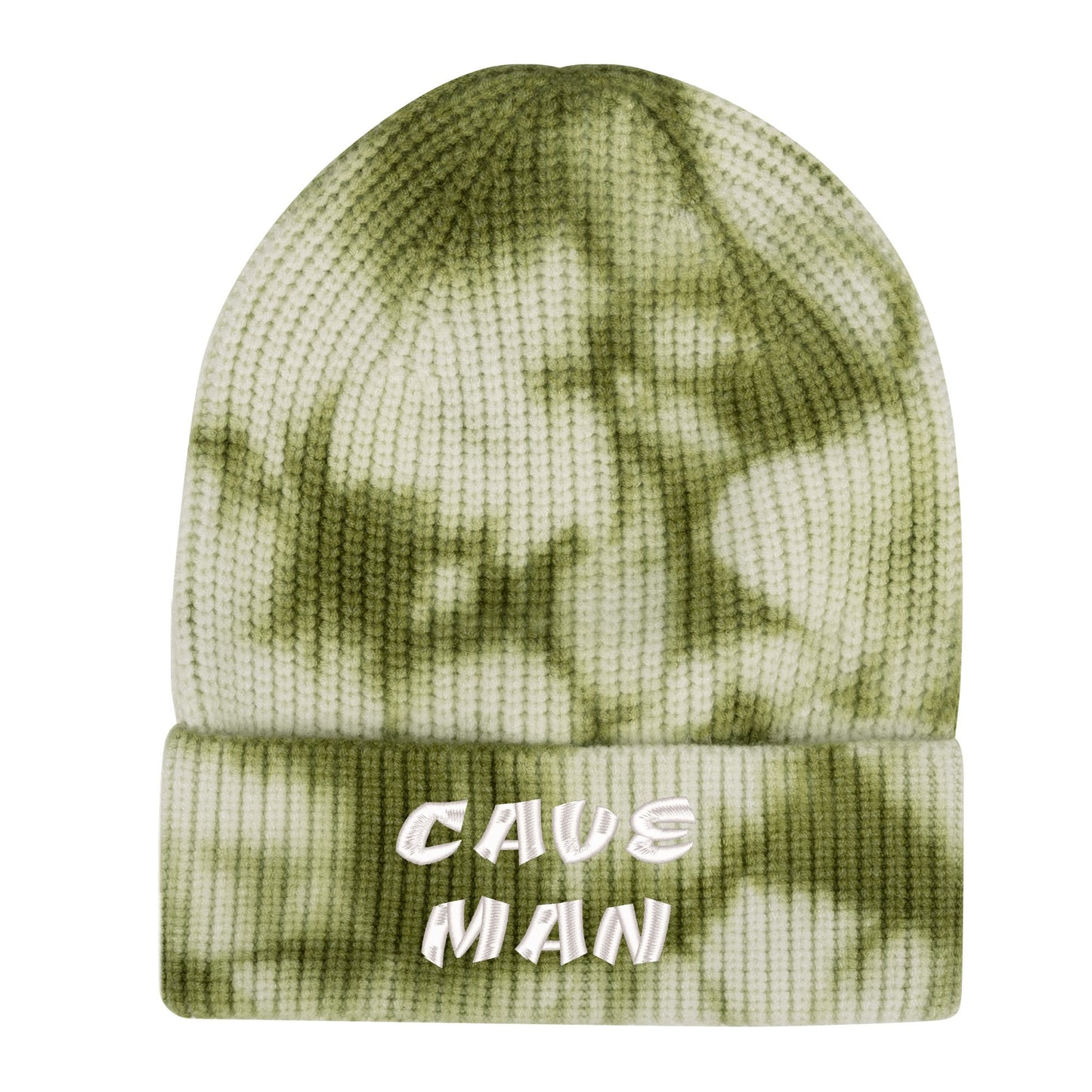 Mans Caveman Beanie in creative font