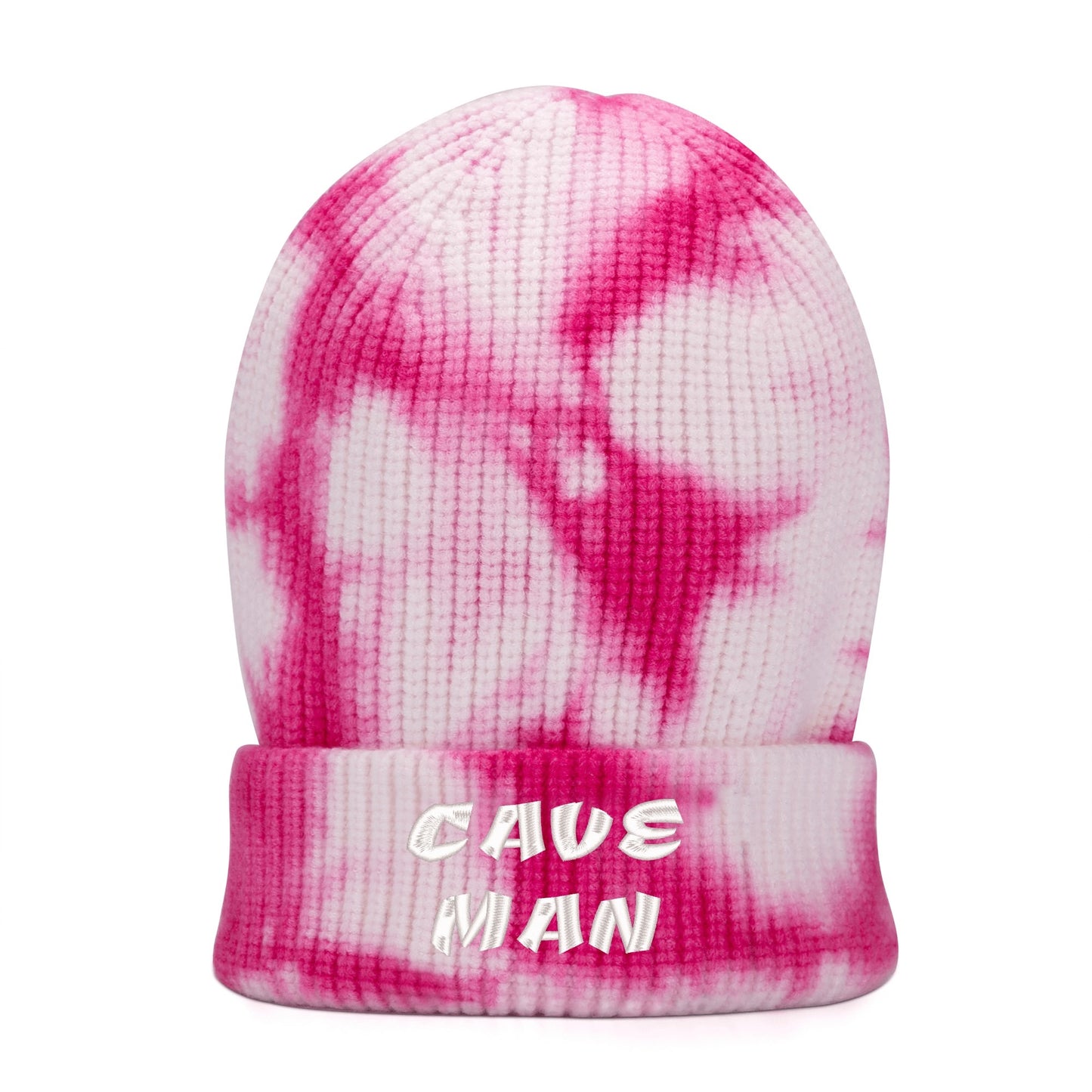 Mans Caveman Beanie in creative font