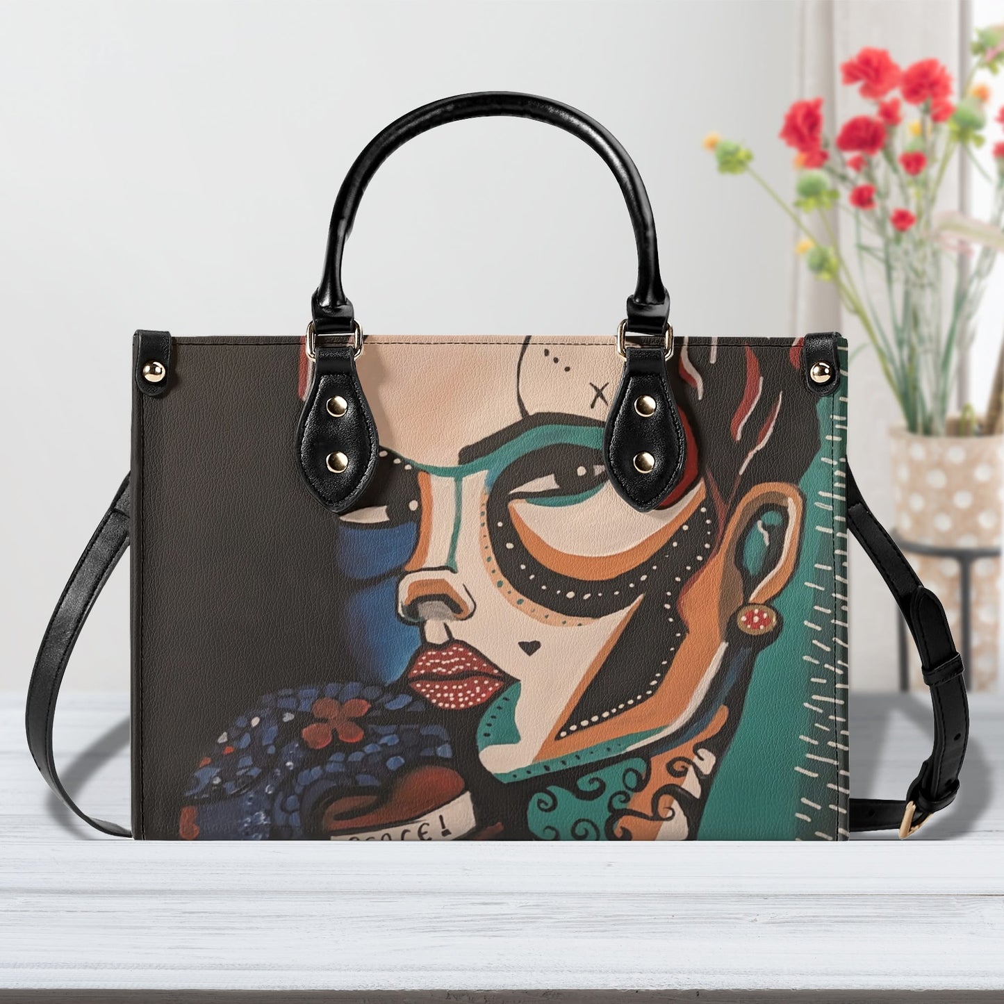 New Peace in NI art Luxury Women PU Leather Handbag