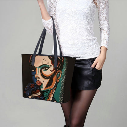 C3 Cave Women's leather Tote Bag- Peace in NI