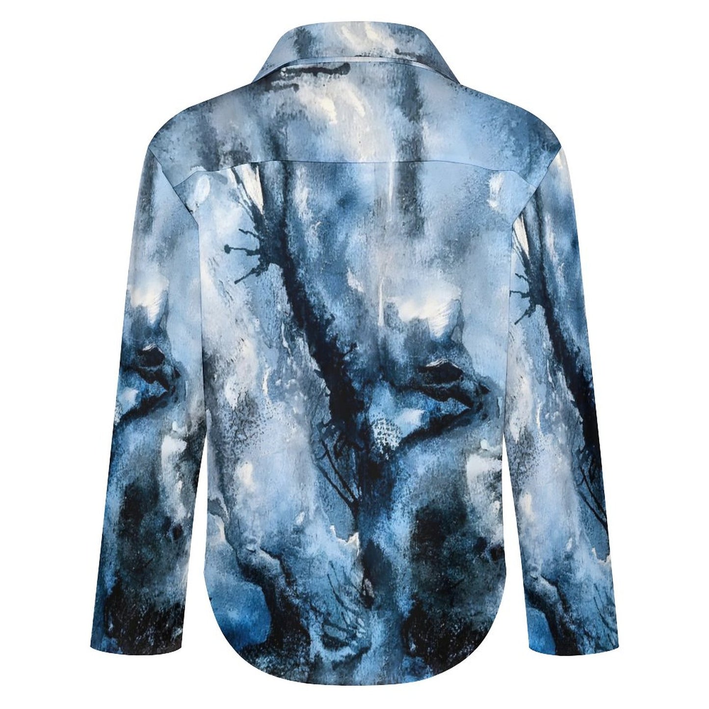 C3 Cave Women's Irregular Shirt in 'watercolour storm' print