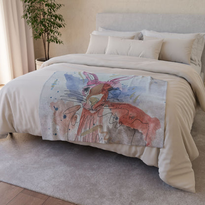 Soft Polyester Blanket - sister rabbit