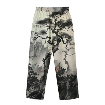 C3CAVE  Straight Casual cotton Pants  - Traditional Chinese art