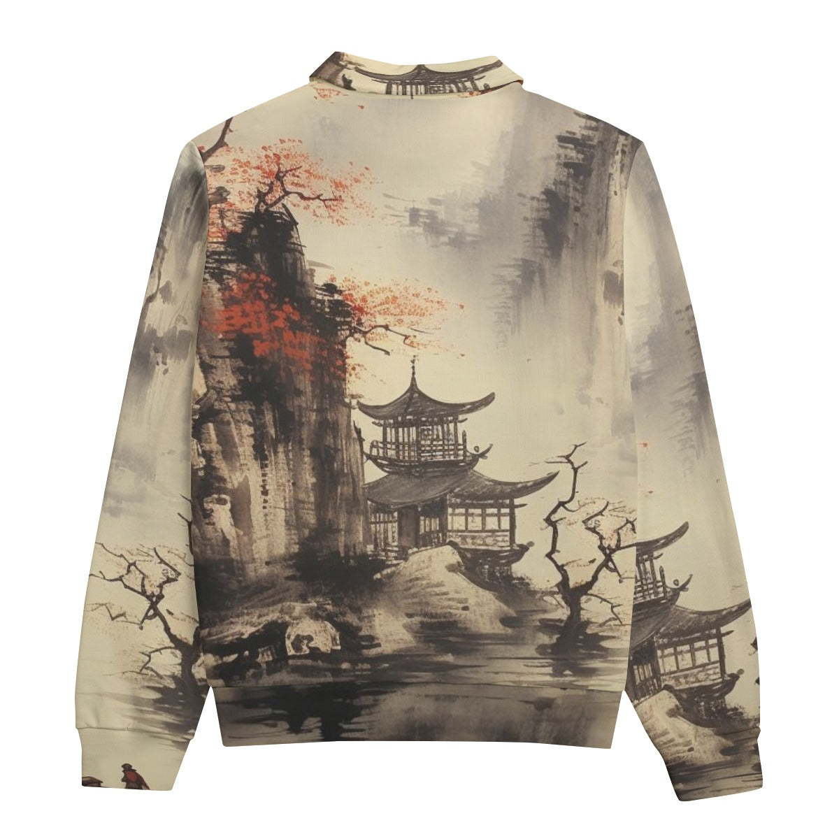 C3CAVE Unisex Lapel Cotton  Sweatshirt - Traditional Chinese art