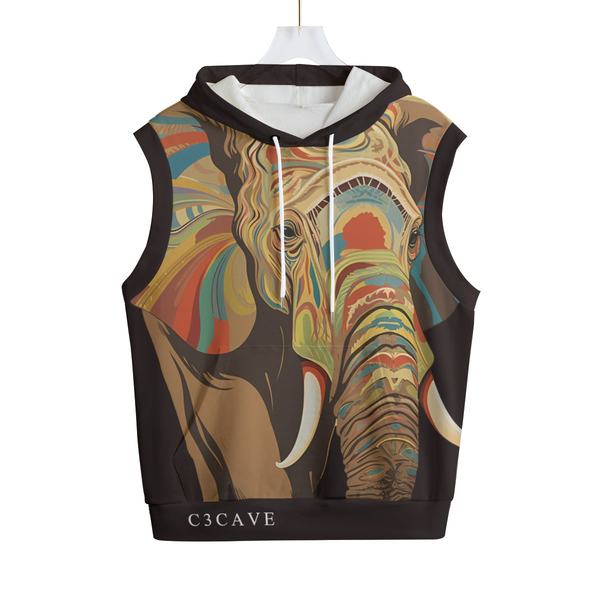 C3CAVE  Elephant print Cotton unisex vest