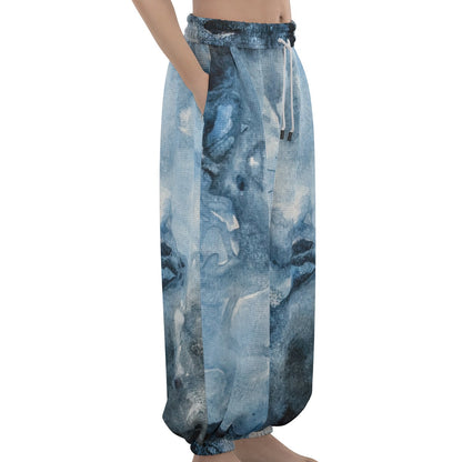 Watercolour storm Print Unisex Lantern waffle bottoms