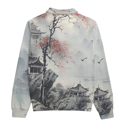 C3Cave Unisex Lapel cotton Sweatshirt |Traditional Chinese art