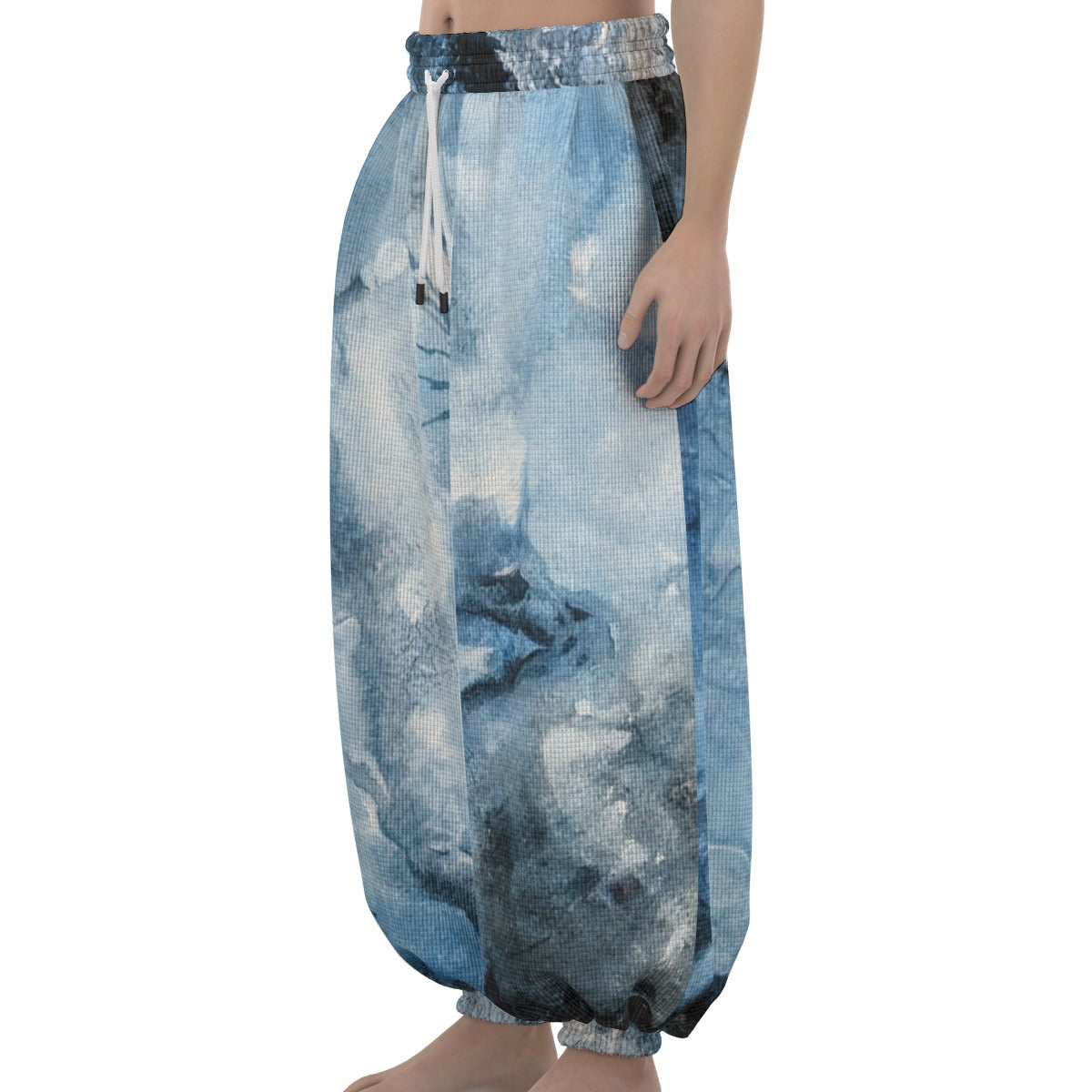 Watercolour storm Print Unisex Lantern waffle bottoms