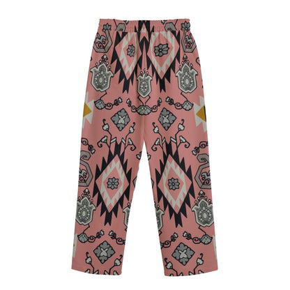 Patterned Straight Casual cotton Pants Unisex