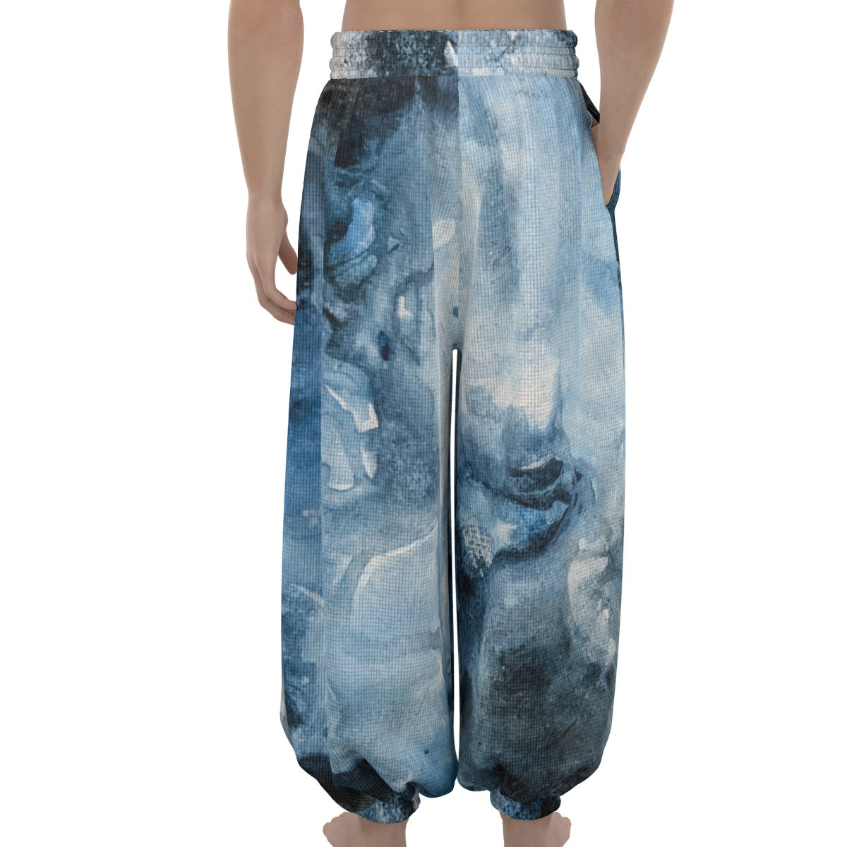 Watercolour storm Print Unisex Lantern waffle bottoms