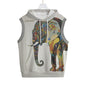 Elephant Print Unisex Hooded Cotton Vest |