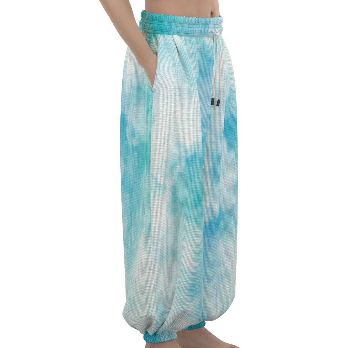 sky blue Unisex Lantern waffle bottoms