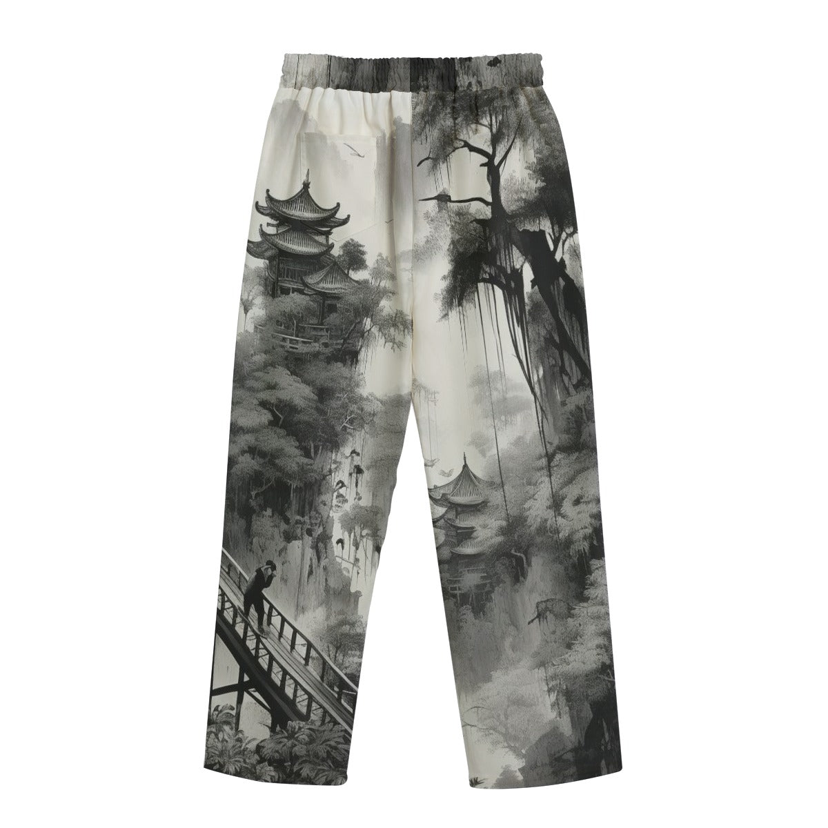 C3CAVE Unisex Straight Casual cotton Pants - Traditional Chinese art