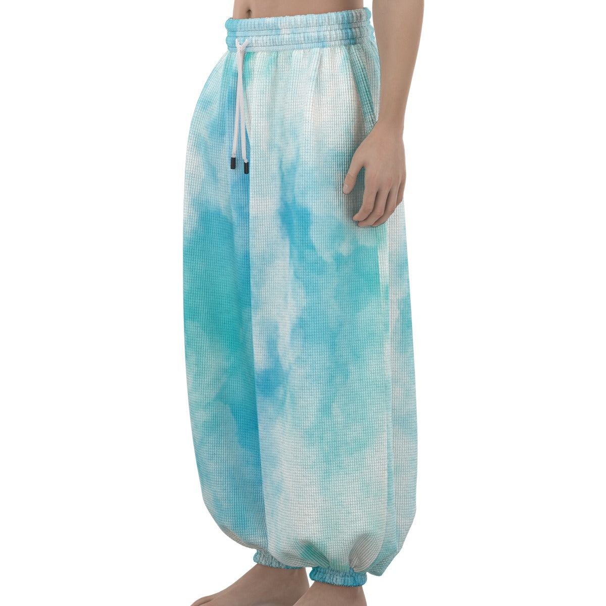 sky blue Unisex Lantern waffle bottoms