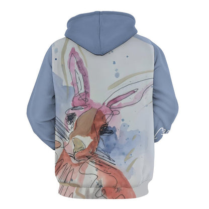 C3 Cave Women's Sister rabbit art Hoodie