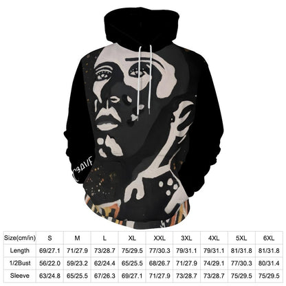 C3 Cave Art Hoodie with Double-layer Cap - Vitiligo is beautiful print