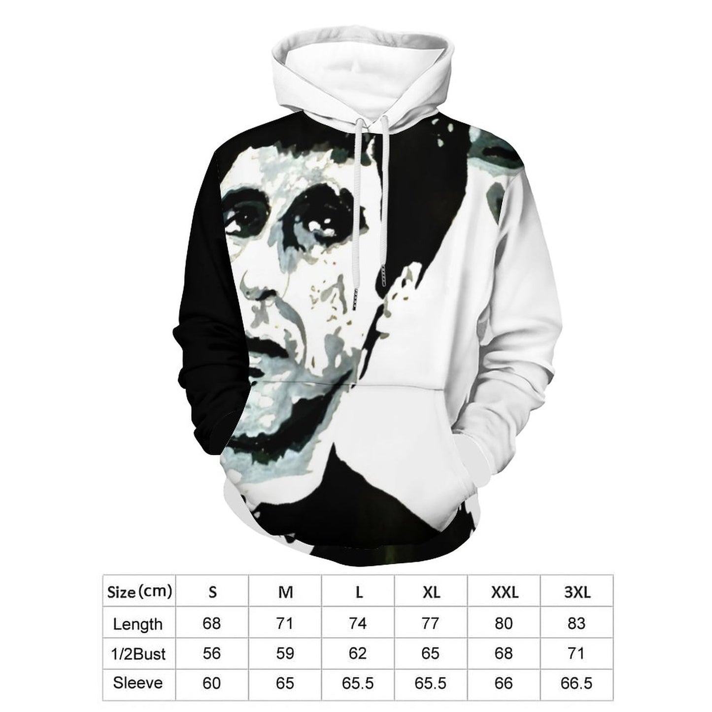 C3 Cave Women's Graphic Hoodie - Al Pacino painting print