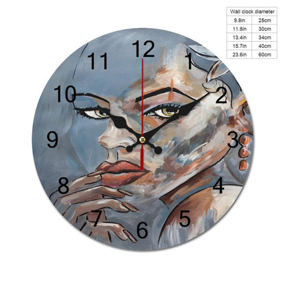 Concise Silent Wooden Wall Clock- 25x25cm - Poser