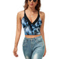 C3 Cave 'watercolour storm' Printed V-neck Camisole