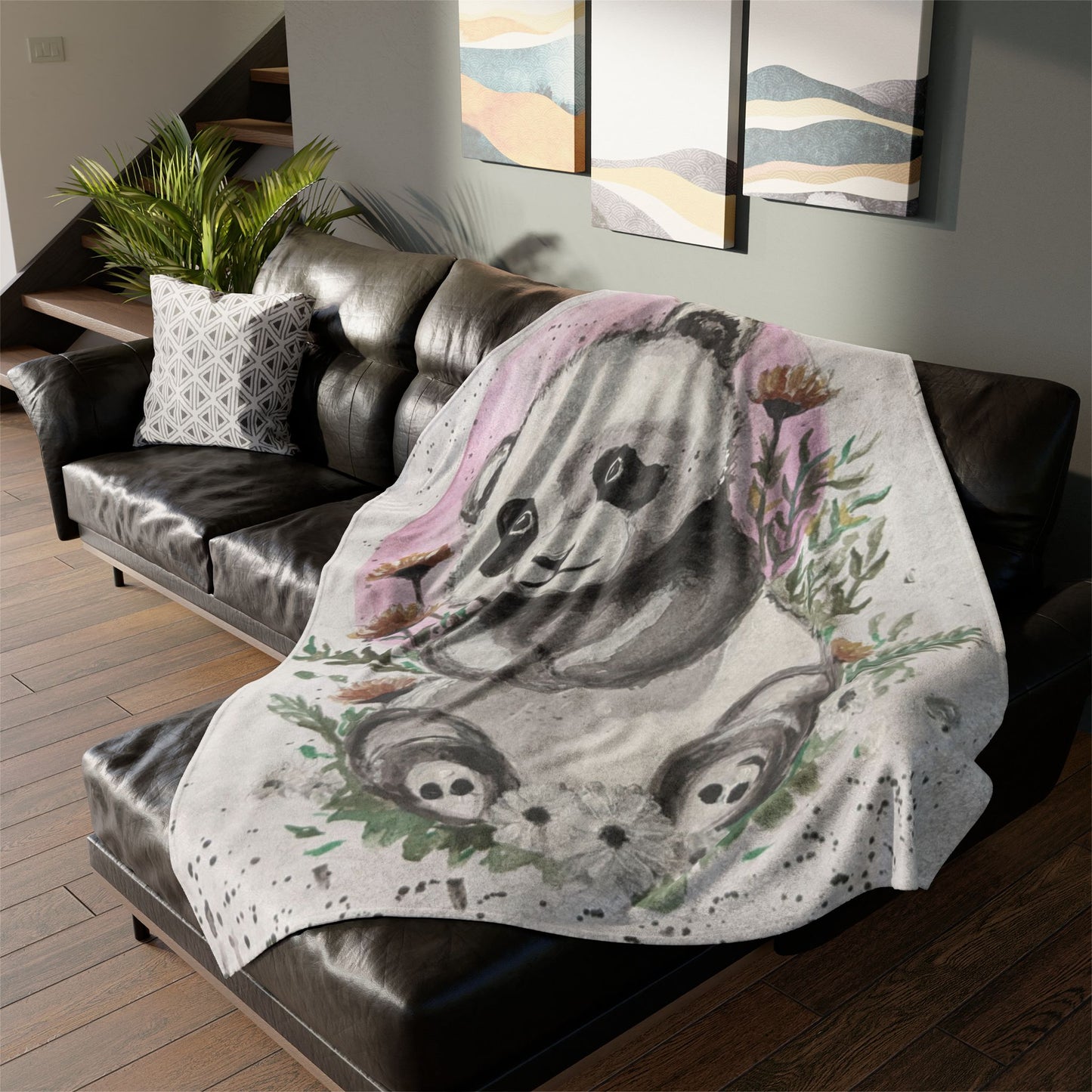 Soft Polyester Blanket Panda