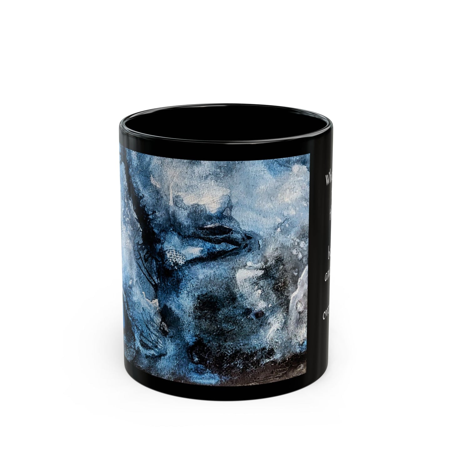 Black Mug (11oz, 15oz) - Isaiah 43V2 - Waters