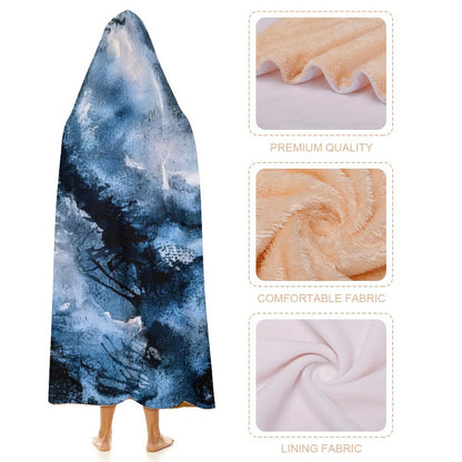 C3 Cave Wrap Hooded Blanket - Watercolour storm print