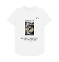 White Chloe's Tiger Print and lyrics for her poem \"Fighter\" long line tee shirt Men