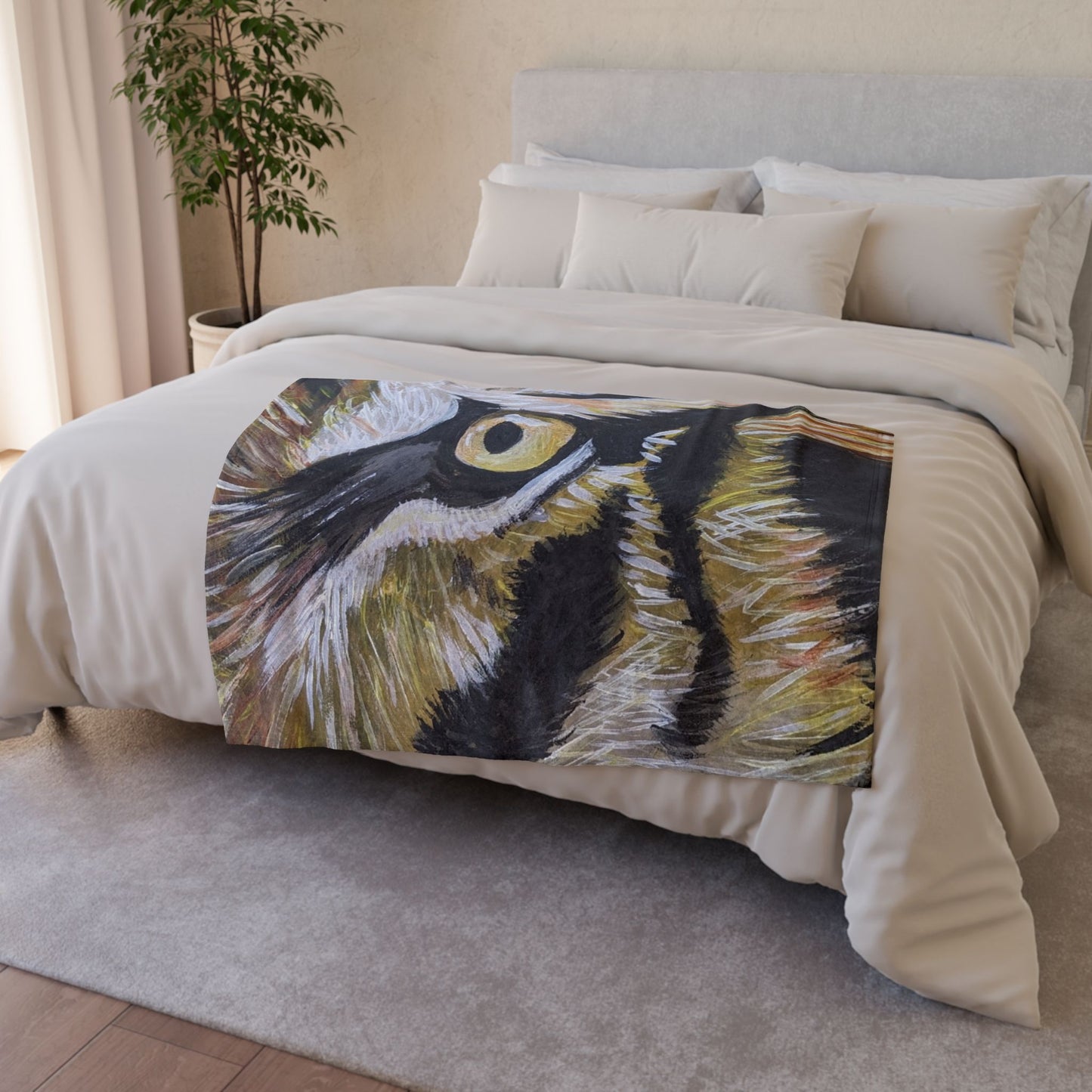 Soft Polyester Blanket -tiger