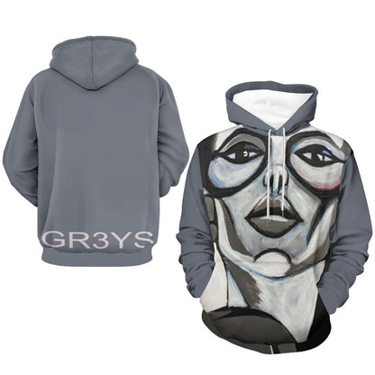 C3 Cave Greys Print Hoodie for Men