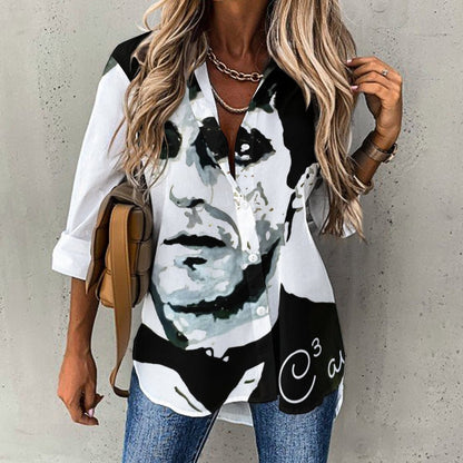 C3 Cave Al Pacino painting Printed  Women shirt (long length)