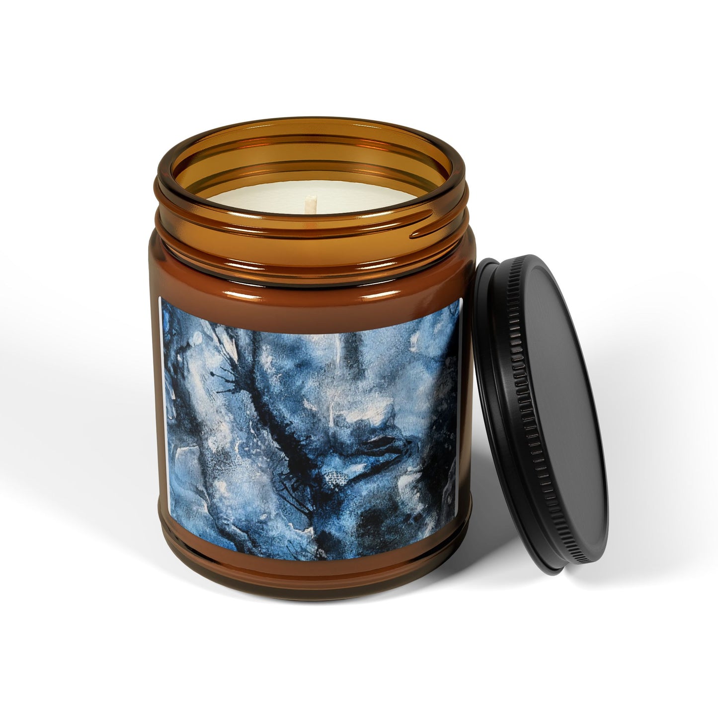 Scented Soy Candle (Multi-Size, Amber Jar)