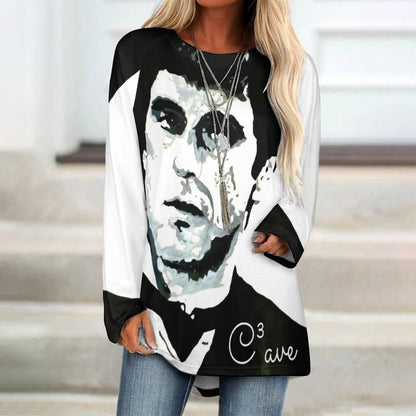 C3 Cave Al Pacino painting Women's relaxed t-shirt dress