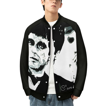 C3 Cave Al Pacino painting printed on Men's Baseball Jacket