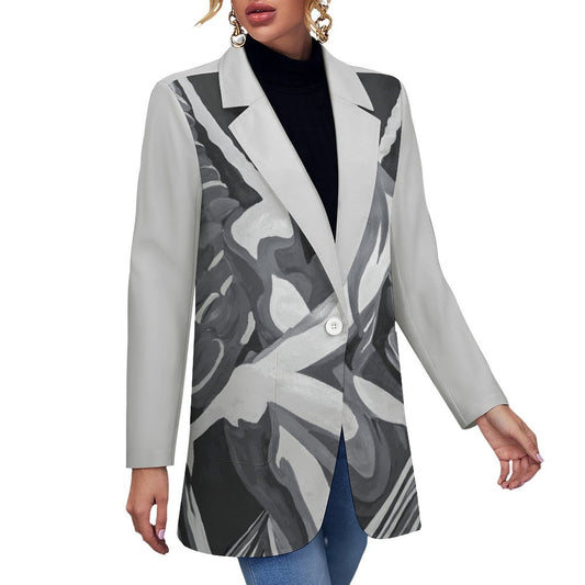 C3 Cave Women's Casual statement Blazer - concrete angel