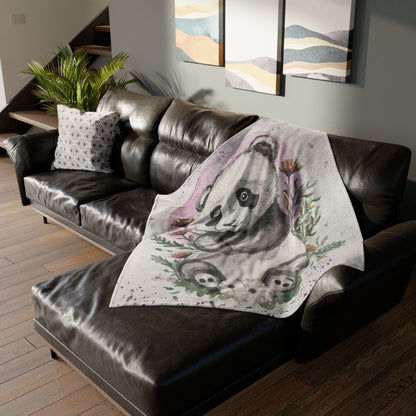 Soft Polyester Blanket Panda