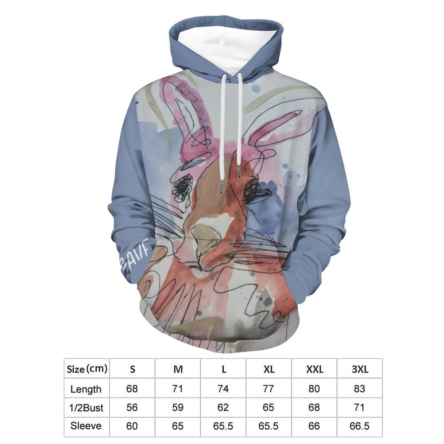 C3 Cave Women's Sister rabbit art Hoodie