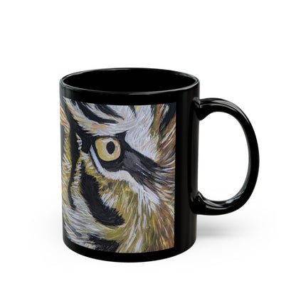 Black Mug (11oz,)- Tiger